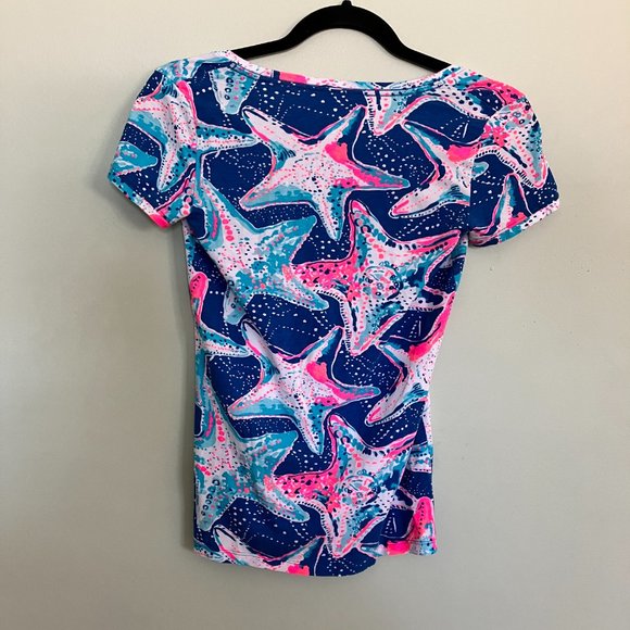Lilly Pulitzer dori tee starfish print short sleeve t-shirt size XXS - Picture 4 of 9